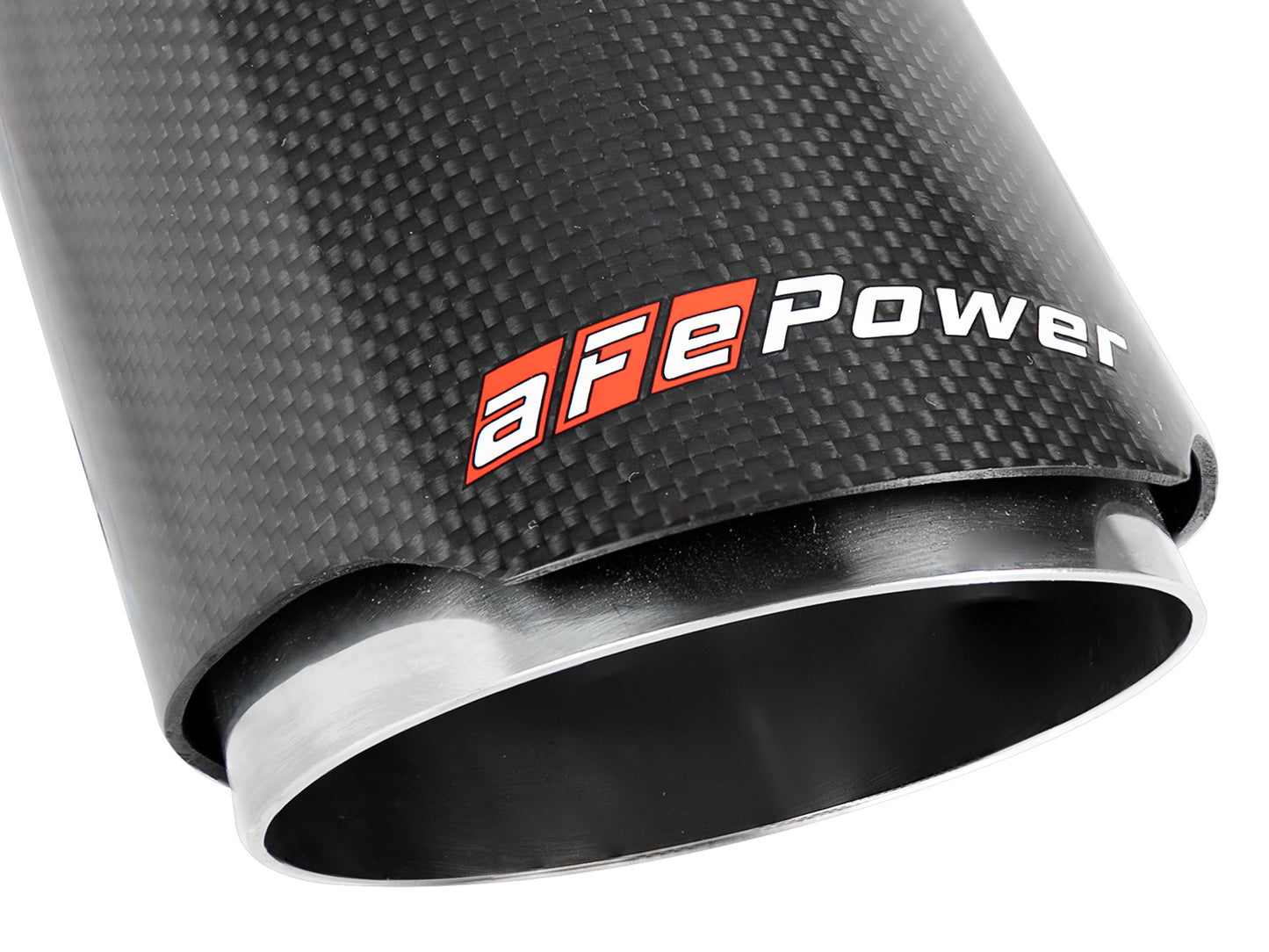 aFe MACH Force-Xp 2.5in Inlet / 4in Outlet SS Clamp-On Exhaust Tip | Carbon Fiber (49T25404-C07)