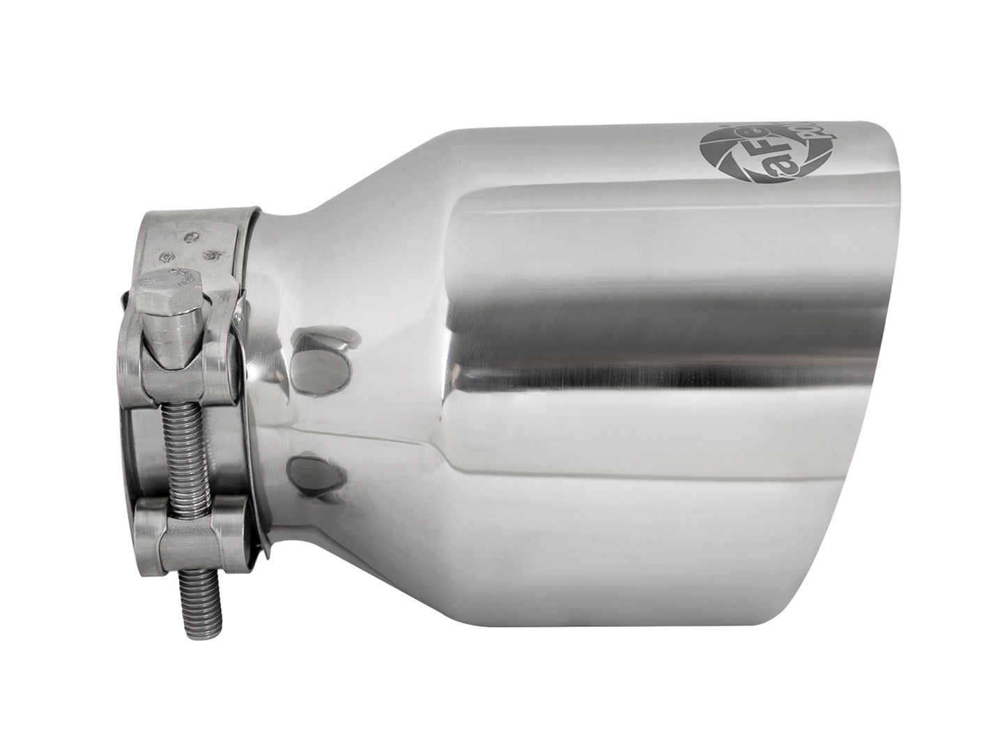 aFe 2.5in Inlet/4in Outlet/6in L Clamp-On SS Exhaust Tip (49T25404-P06)