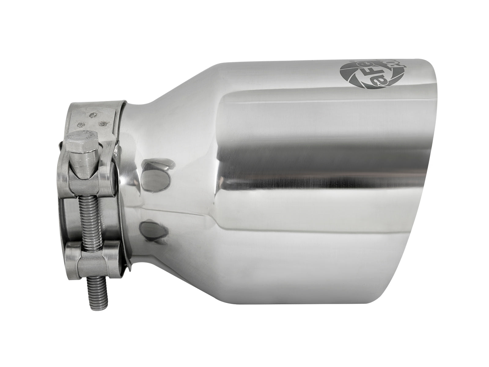 aFe 2.5in Inlet/4in Outlet/6in L Clamp-On SS Exhaust Tip (49T25404-P06)