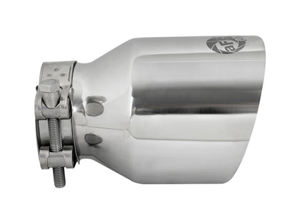 aFe 2.5in Inlet/4in Outlet/6in L Clamp-On SS Exhaust Tip (49T25404-P06)