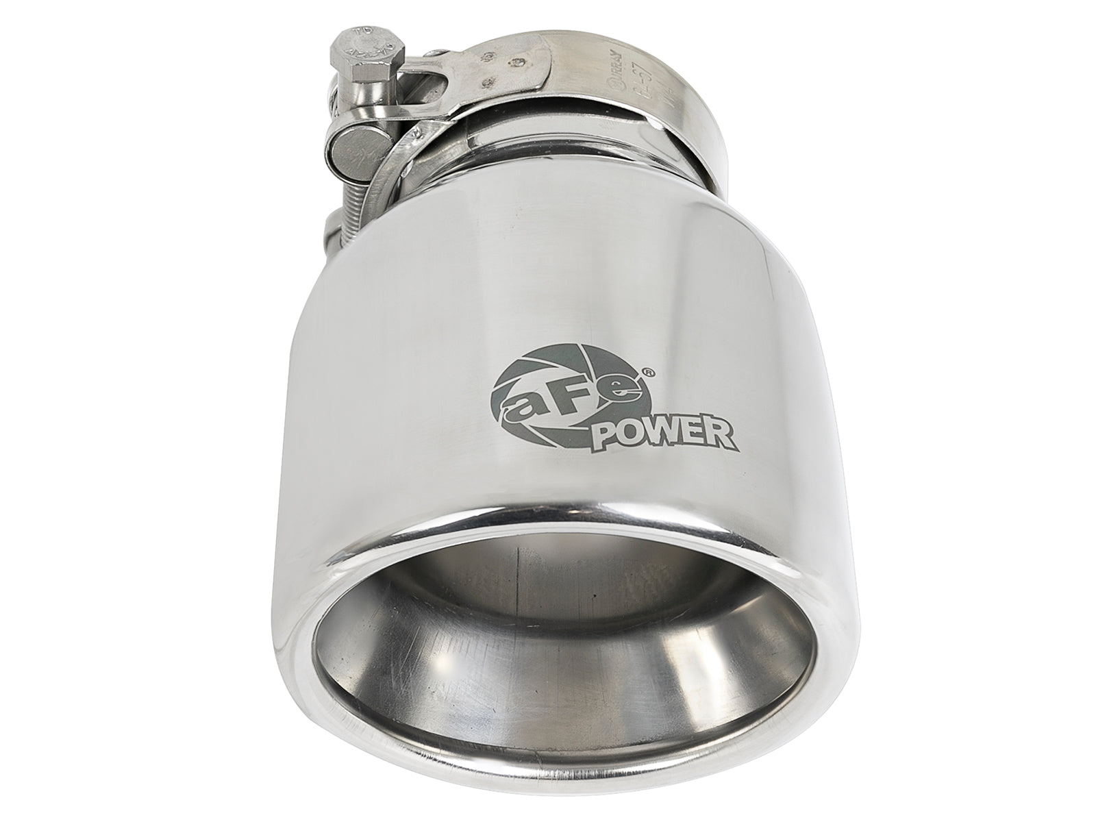 aFe 2.5in Inlet/4in Outlet/6in L Clamp-On SS Exhaust Tip (49T25404-P06)