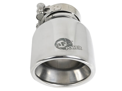 aFe 2.5in Inlet/4in Outlet/6in L Clamp-On SS Exhaust Tip (49T25404-P06)