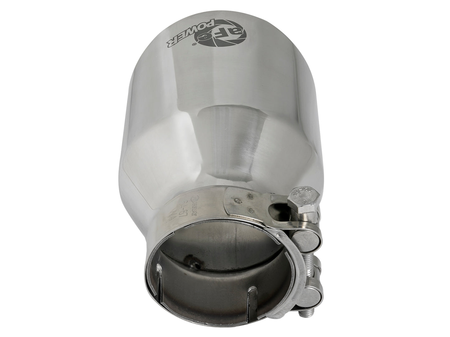 aFe 2.5in Inlet/4in Outlet/6in L Clamp-On SS Exhaust Tip (49T25404-P06)