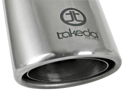 aFe Takeda SS Clamp-On Exhaust Tip 2.5in Inlet / 4in Outlet 8in Polished | Universal (49T25404-P08)