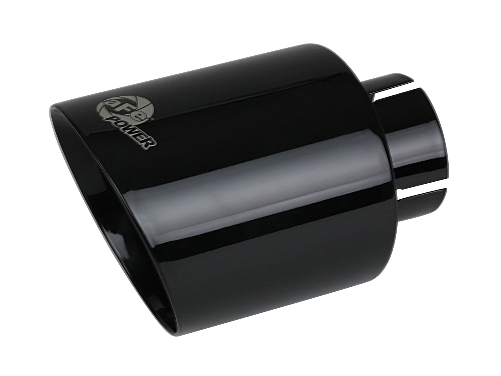 aFe 2.5in Inlet 4.5in Outlet 7in L SS Clamp-On Exhaust Tip Black | MACH Force-Xp 49T25454-B071