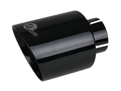 aFe 2.5in Inlet 4.5in Outlet 7in L SS Clamp-On Exhaust Tip Black | MACH Force-Xp 49T25454-B071