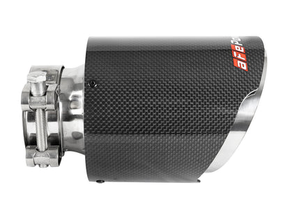 aFe MACH Force-Xp 2.5in Clamp-On Exhaust Tip 304 Stainless Steel Carbon Fiber | (49T25454-C07)