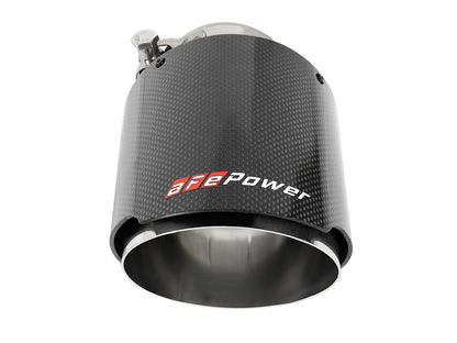 aFe MACH Force-Xp 2.5in Clamp-On Exhaust Tip 304 Stainless Steel Carbon Fiber | (49T25454-C07)