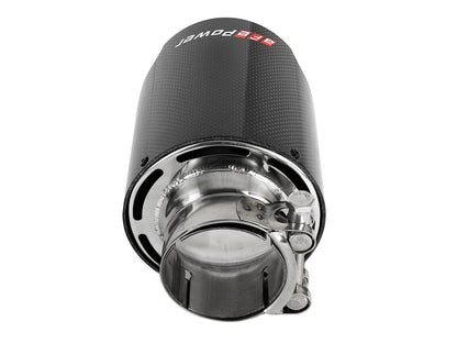 aFe MACH Force-Xp 2.5in Clamp-On Exhaust Tip 304 Stainless Steel Carbon Fiber | (49T25454-C07)