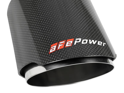 aFe MACH Force-Xp 2.5in Clamp-On Exhaust Tip 304 Stainless Steel Carbon Fiber | (49T25454-C07)