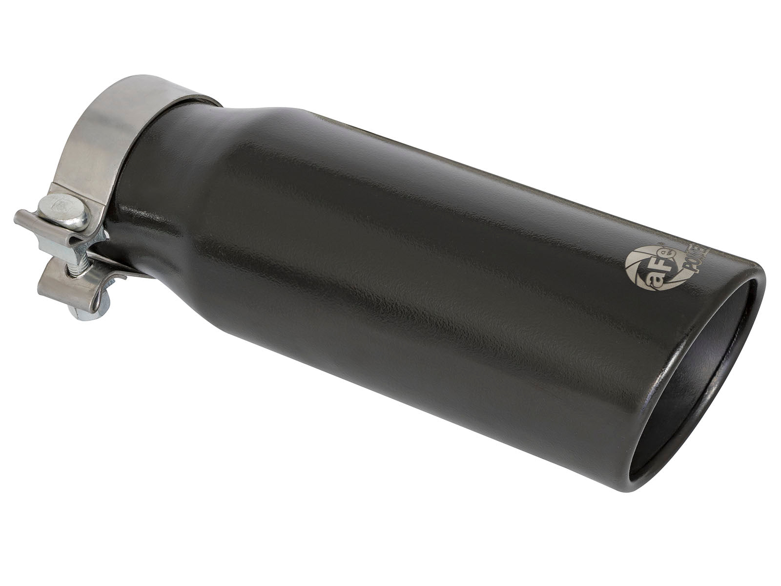 aFe 3in In x 4in Out SS Clamp-On Exhaust Tip | Rear Exit Black (49T30404-B121)
