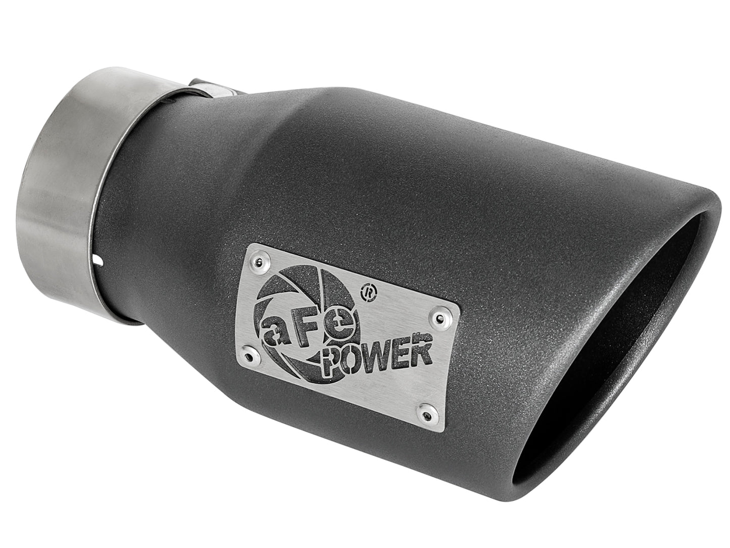 aFe SS Clamp-On Exhaust Tip 3in x 4.5in | MACH Force-Xp 409 Black (49T30451-B091)
