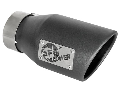 aFe SS Clamp-On Exhaust Tip 3in x 4.5in | MACH Force-Xp 409 Black (49T30451-B091)