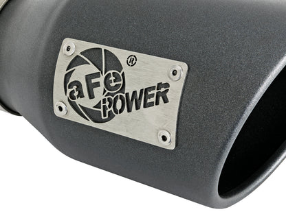 aFe SS Clamp-On Exhaust Tip 3in x 4.5in | MACH Force-Xp 409 Black (49T30451-B091)