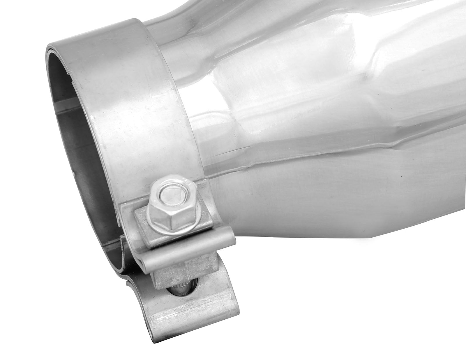 aFe MACH Force-Xp SS 3in Inlet/4-1/2in Outlet/9in Length Clamp-On Exhaust Tip (49T30451-P09)