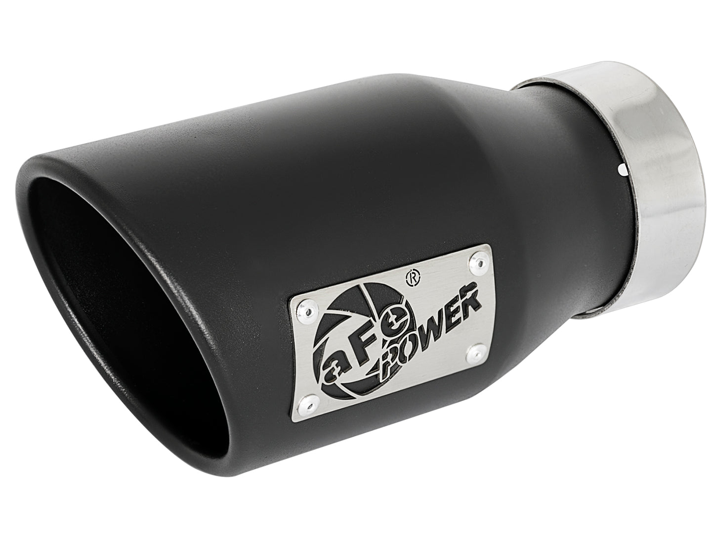 aFe MACH Force-Xp 409 3in In x 4.5in Out x 9in SS Black Driver Side Exhaust Tip | (49T30452-B09)