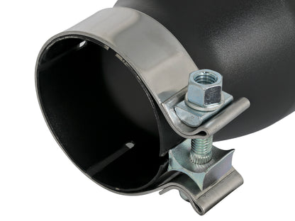 aFe MACH Force-Xp 409 3in In x 4.5in Out x 9in SS Black Driver Side Exhaust Tip | (49T30452-B09)