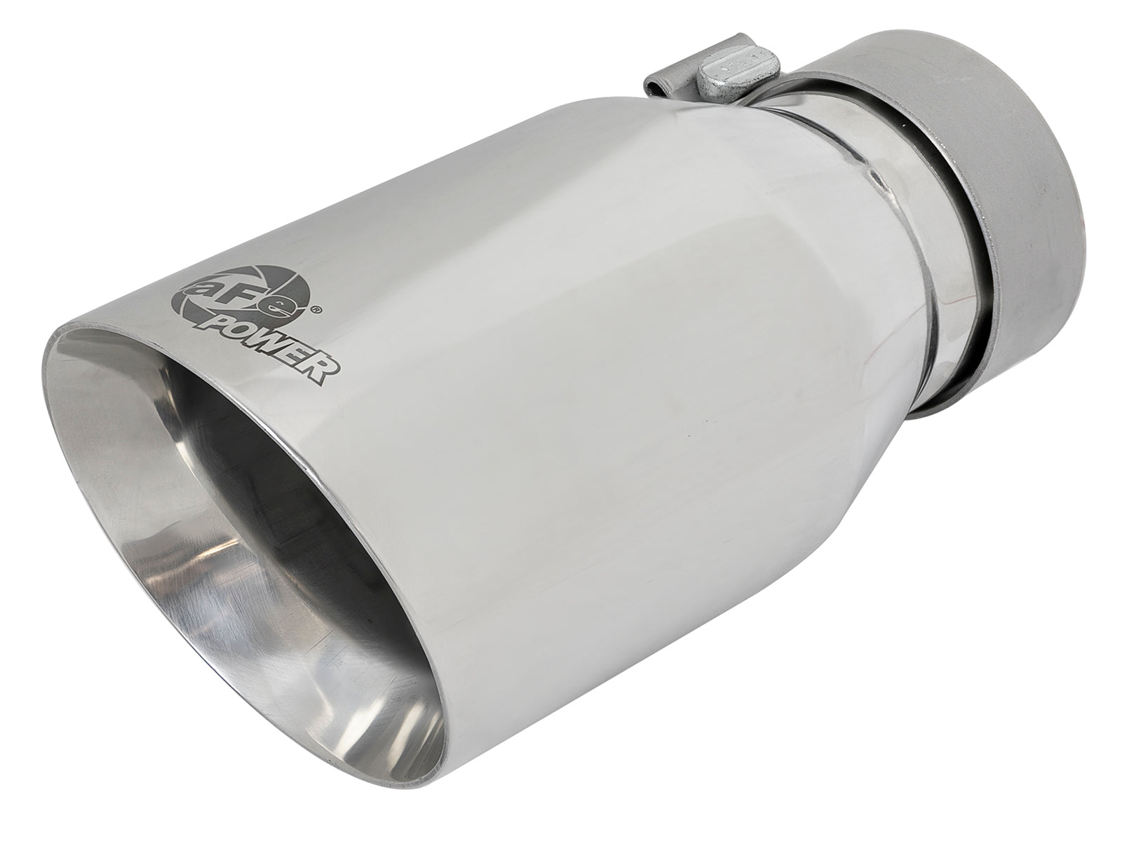 aFe MACH Force-Xp SS 3in Inlet/4-1/2in Outlet/9in Length D&S Clamp-On Exhaust Tip (49T30454-P092)