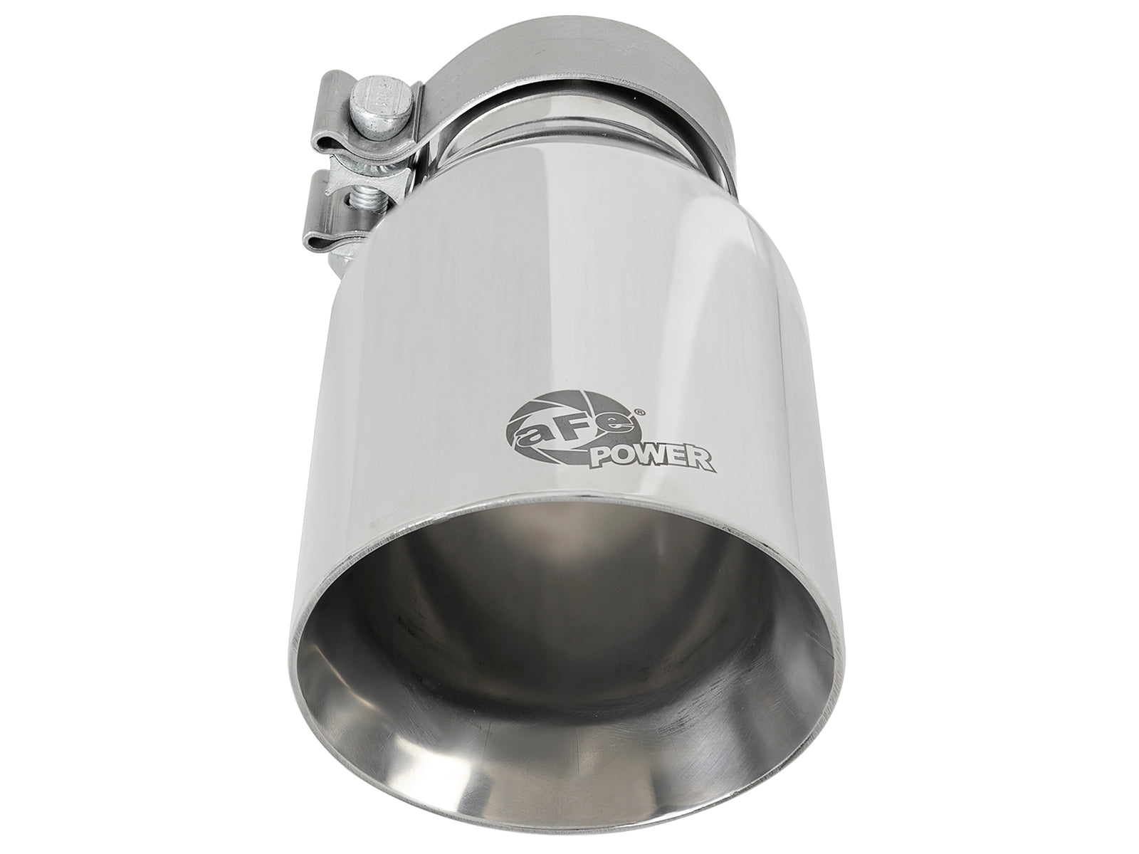 aFe MACH Force-Xp SS 3in Inlet/4-1/2in Outlet/9in Length D&S Clamp-On Exhaust Tip (49T30454-P092)
