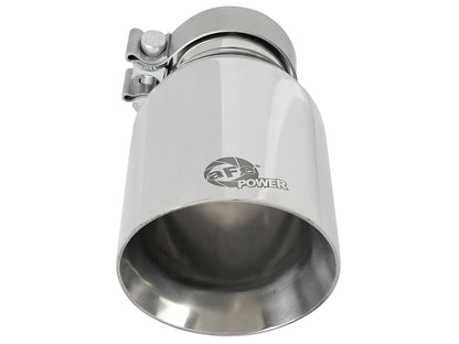 aFe MACH Force-Xp SS 3in Inlet/4-1/2in Outlet/9in Length D&S Clamp-On Exhaust Tip (49T30454-P092)