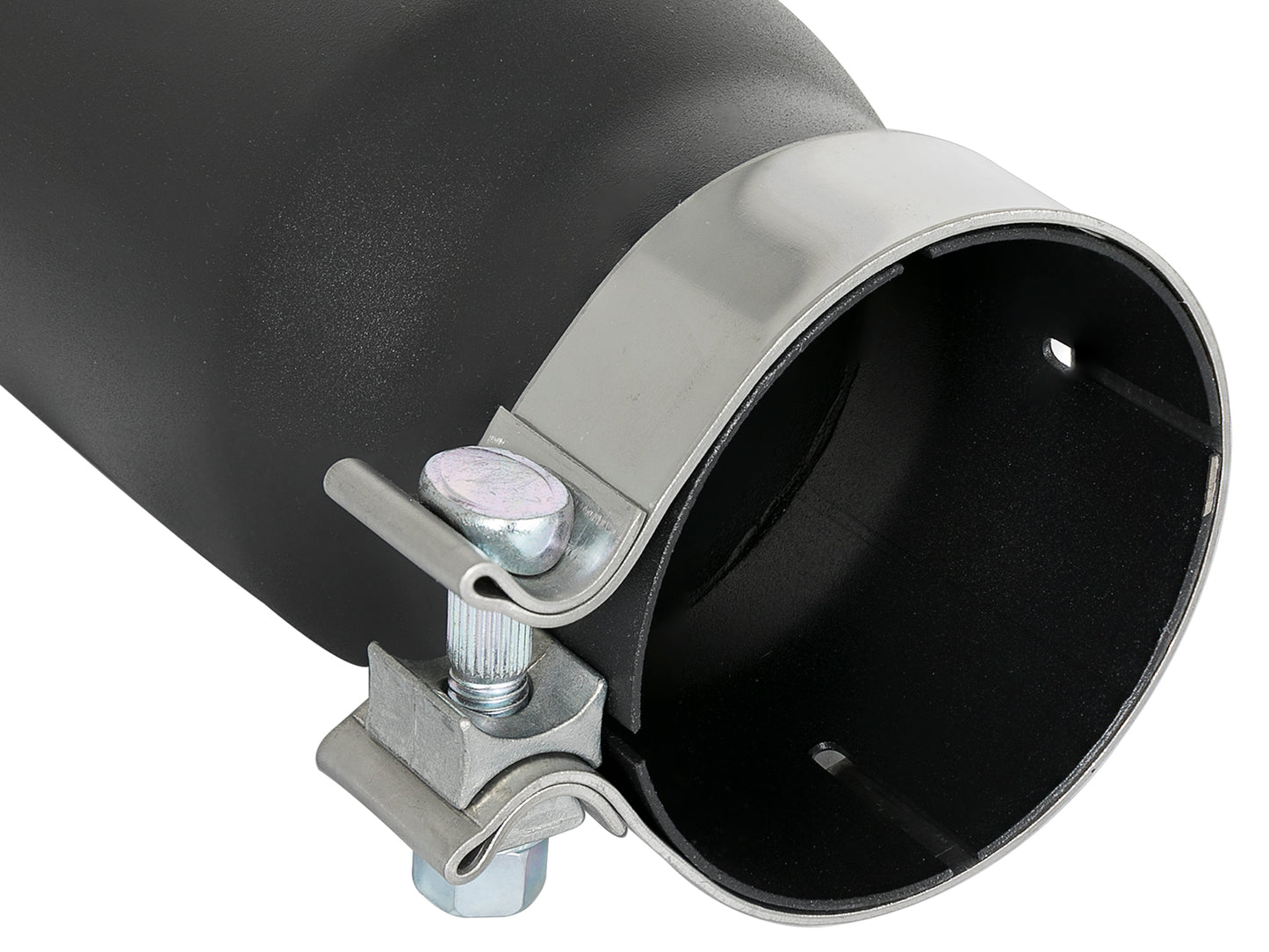 aFe 3.5in x 4.5in x 12in SS Clamp-On Black Exhaust Tip | MACH Force-Xp 409 (49T35451-B12)