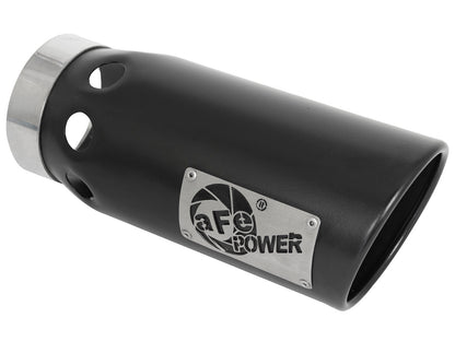 aFe SS Clamp-On Exhaust Tip 4in In x 5in Out x 12in L | Universal (49T40501-B121)