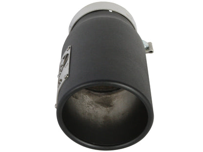 aFe Mach Force-Xp 4x5 Black SS Clamp-On Exhaust Tip | Diesel (49T40501-B12)