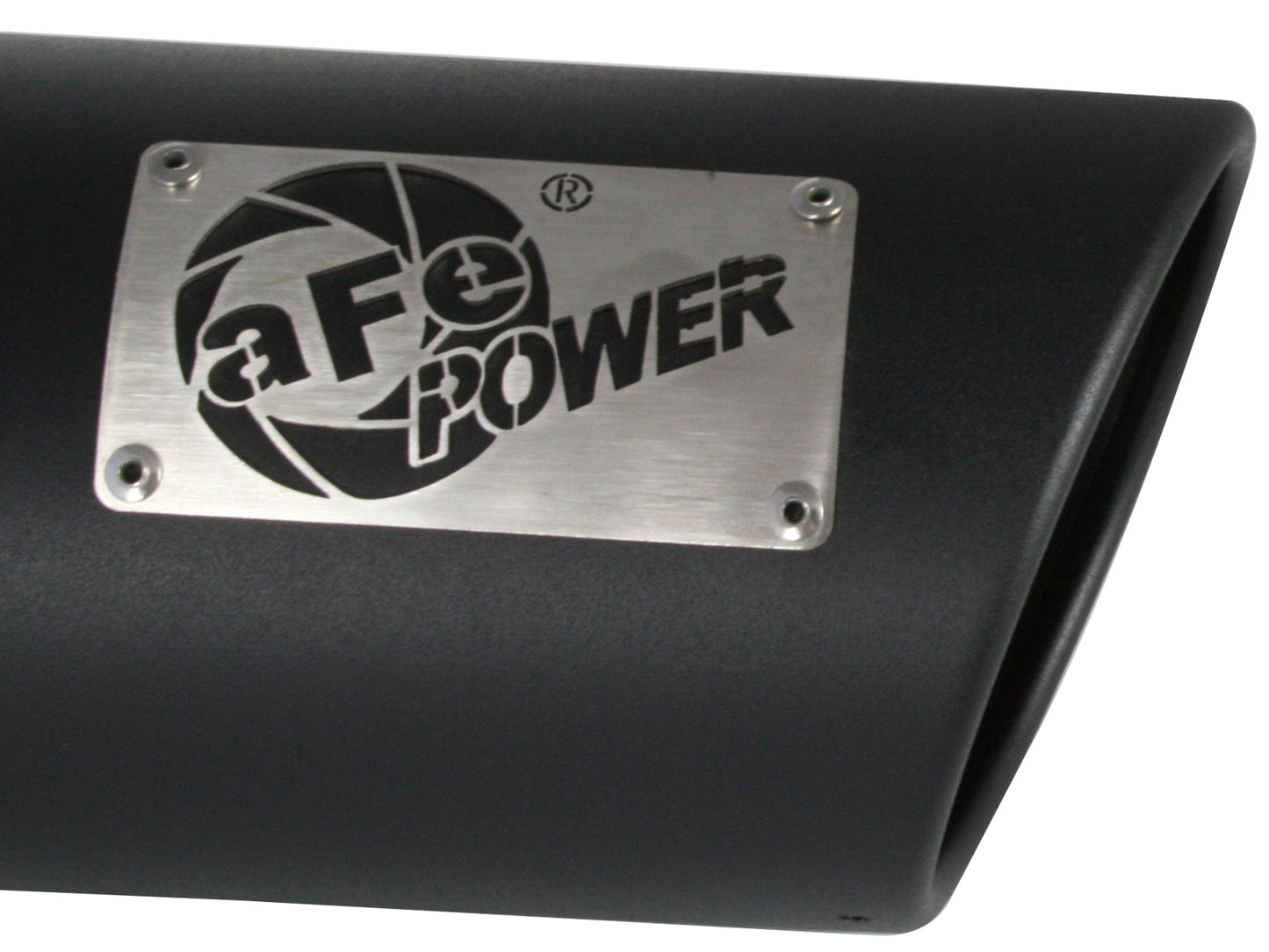 aFe Mach Force-Xp 4x5 Black SS Clamp-On Exhaust Tip | Diesel (49T40501-B12)