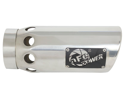 aFe SS 4in In x 5in Out x 12in Intercooled Clamp-On Exhaust Tip | 4in Out Vehicles (49T40501-P121)