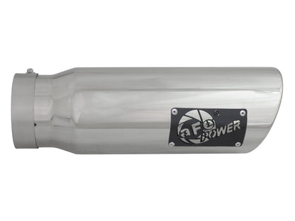 aFe 4in x 5in SS Clamp-On Exhaust Tip | Universal (49T40501-P15)