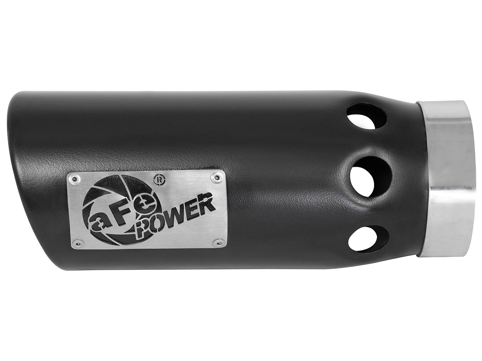 aFe SS 4in In x 5in Out x 12in Clamp-On Black Exhaust Tip | Universal (49T40502-B121)