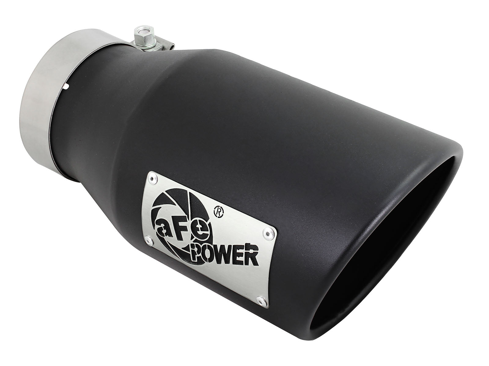 aFe Mach Force-Xp 4x6 Black SS Clamp-On Exhaust Tip | (49T40601-B12)