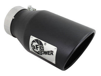 aFe Mach Force-Xp 4x6 Black SS Clamp-On Exhaust Tip | (49T40601-B12)