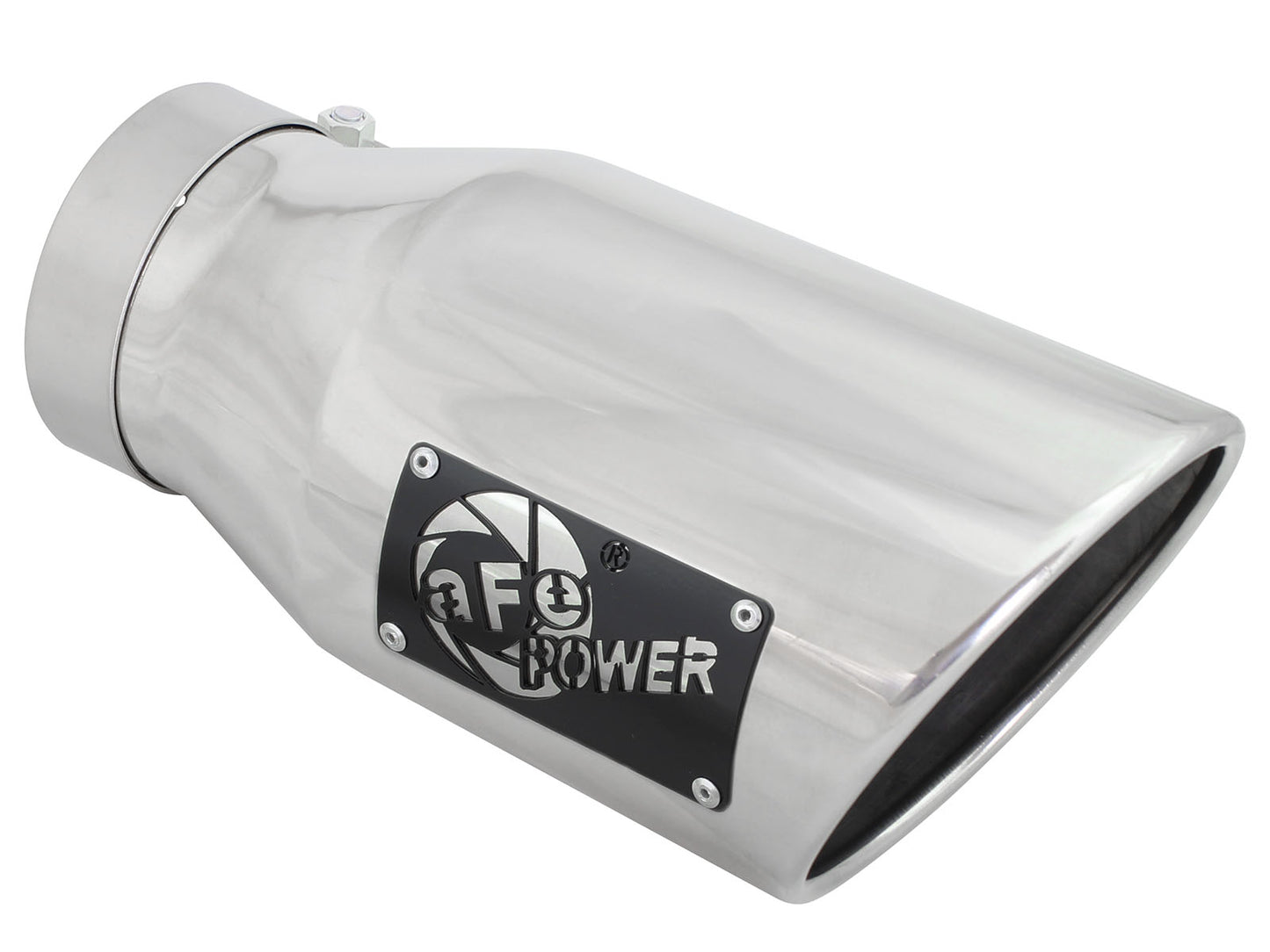 aFe MACH Force-Xp 304 SS Right Side Clamp-On Exhaust Tip | 4in In x 6in Out x 12in (49T40601-P12)