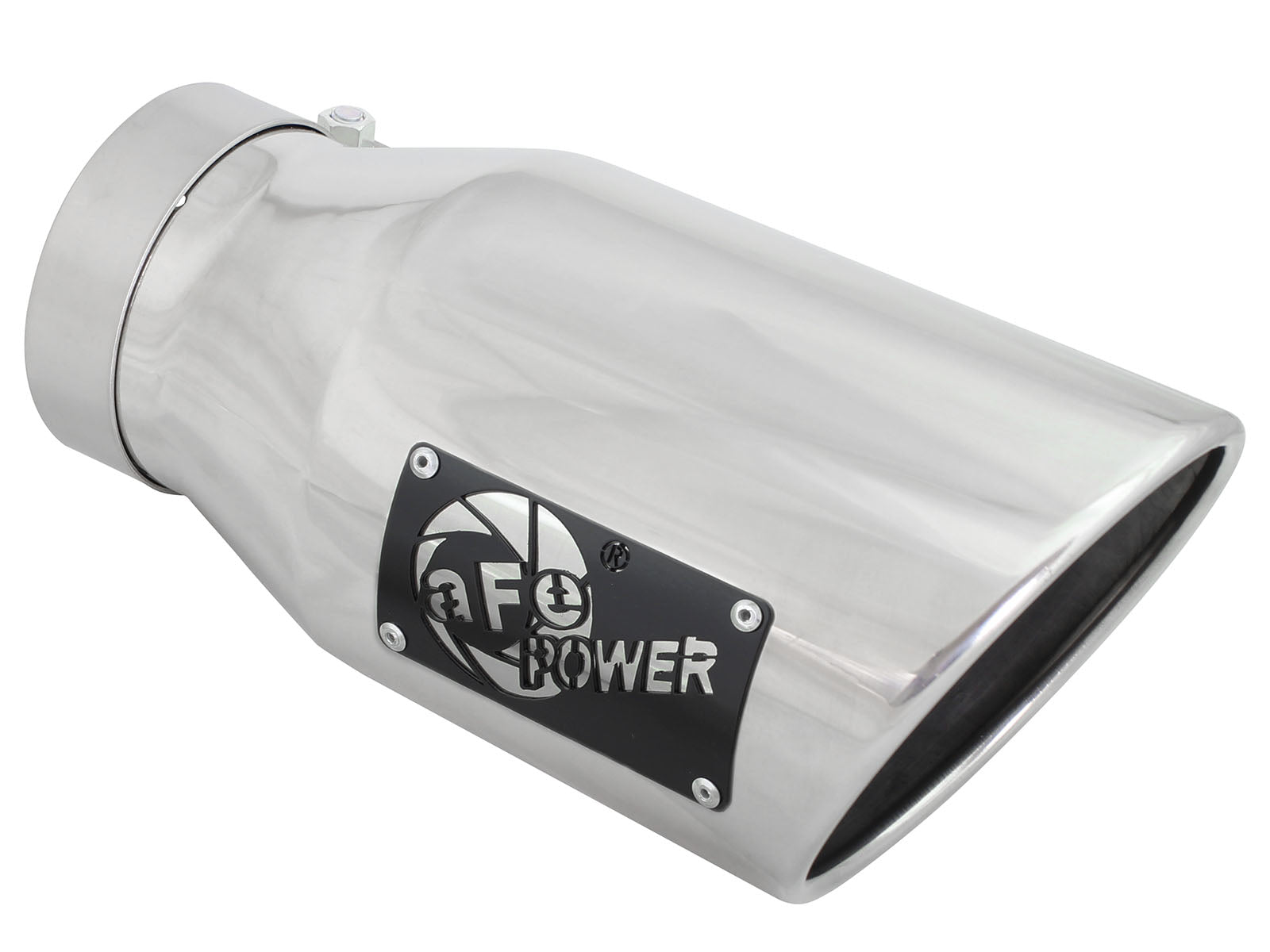 aFe MACH Force-Xp 304 SS Right Side Clamp-On Exhaust Tip | 4in In x 6in Out x 12in (49T40601-P12)