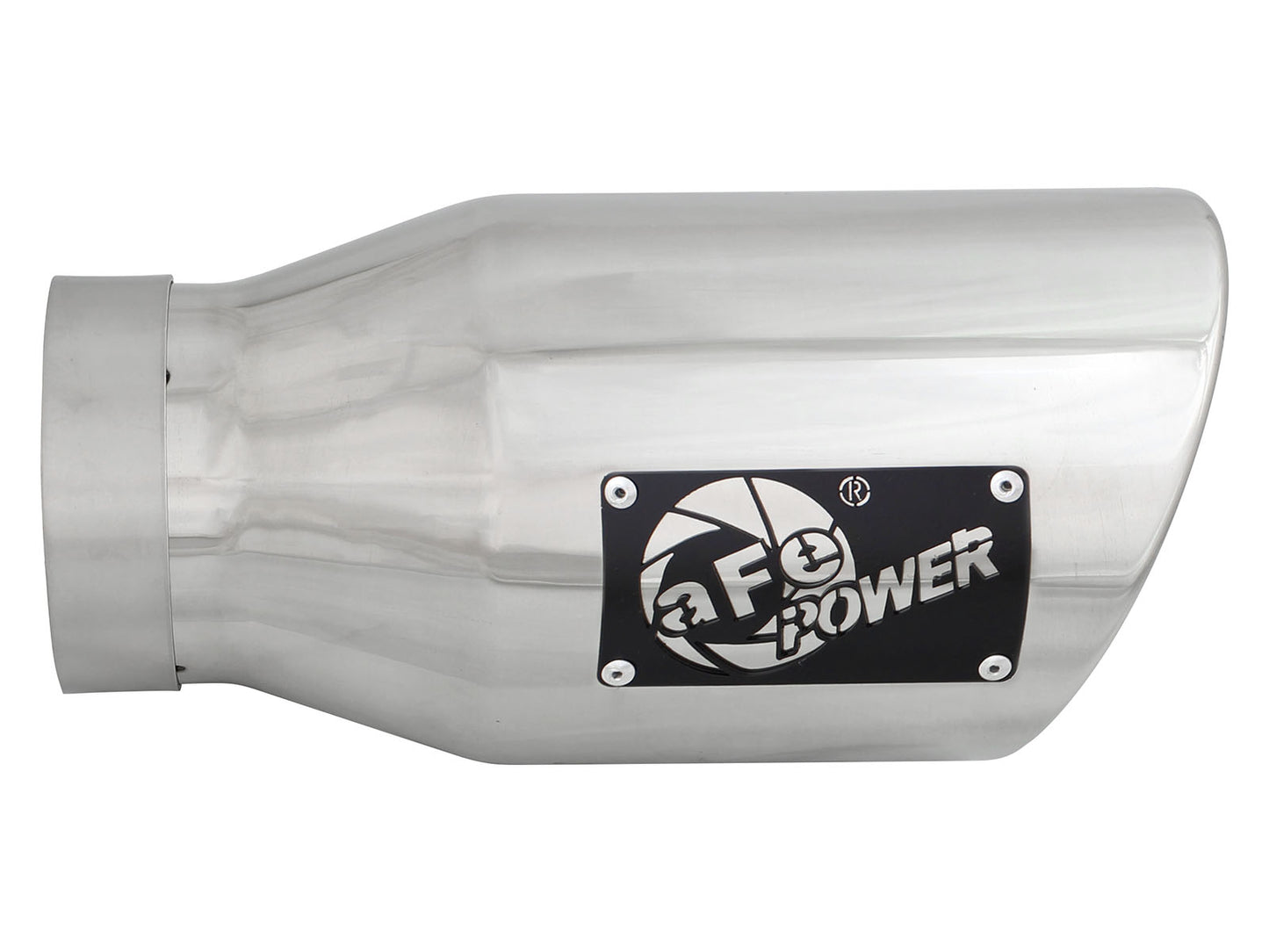 aFe MACH Force-Xp 304 SS Right Side Clamp-On Exhaust Tip | 4in In x 6in Out x 12in (49T40601-P12)