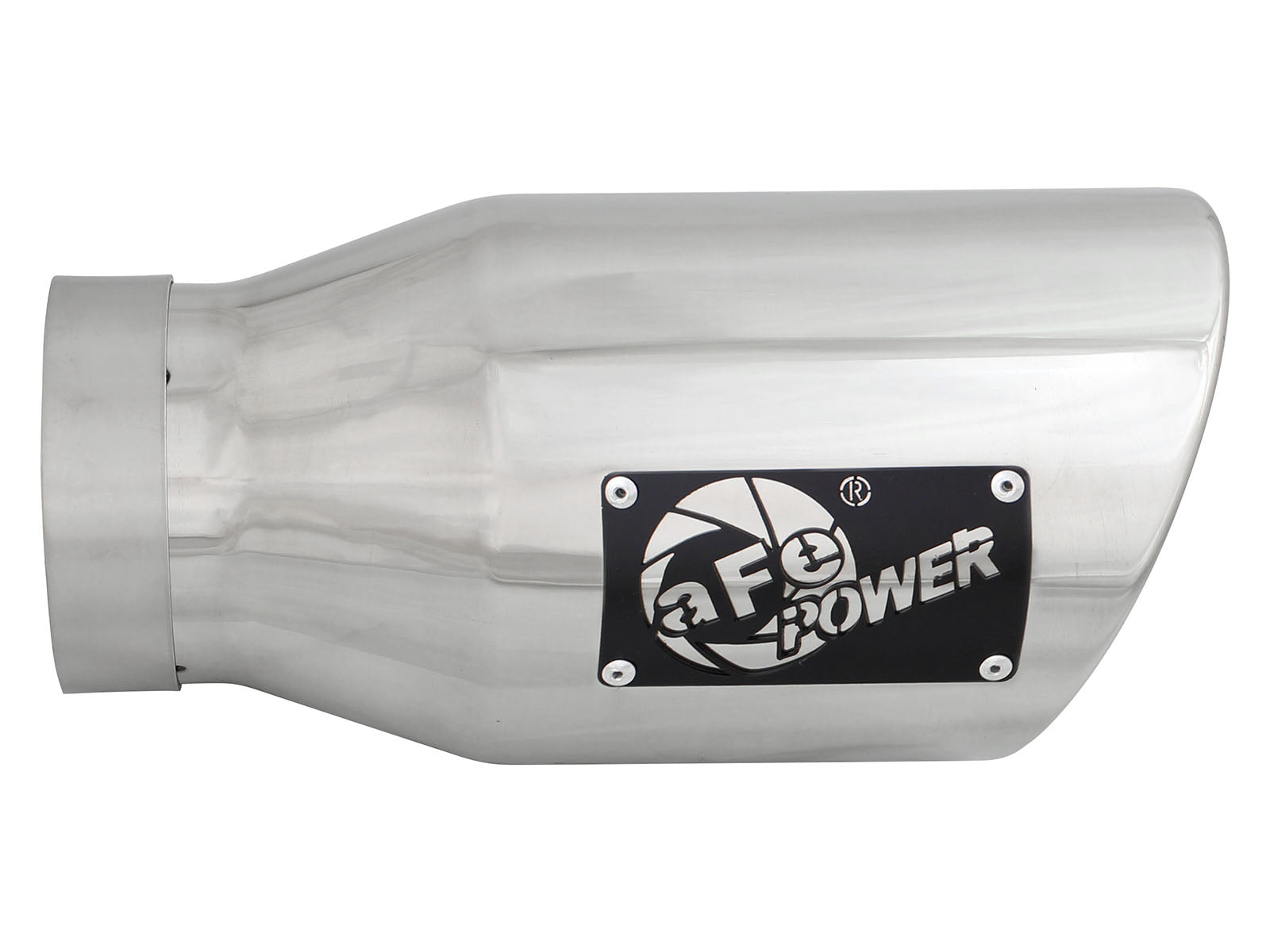 aFe MACH Force-Xp 304 SS Right Side Clamp-On Exhaust Tip | 4in In x 6in Out x 12in (49T40601-P12)