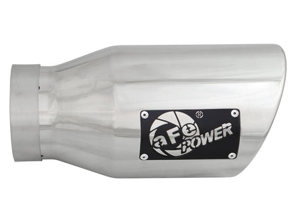 aFe MACH Force-Xp 304 SS Right Side Clamp-On Exhaust Tip | 4in In x 6in Out x 12in (49T40601-P12)