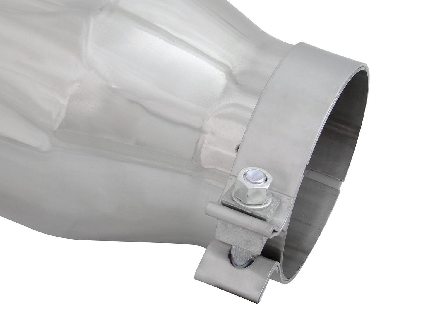 aFe MACH Force-Xp 304 SS Right Side Clamp-On Exhaust Tip | 4in In x 6in Out x 12in (49T40601-P12)