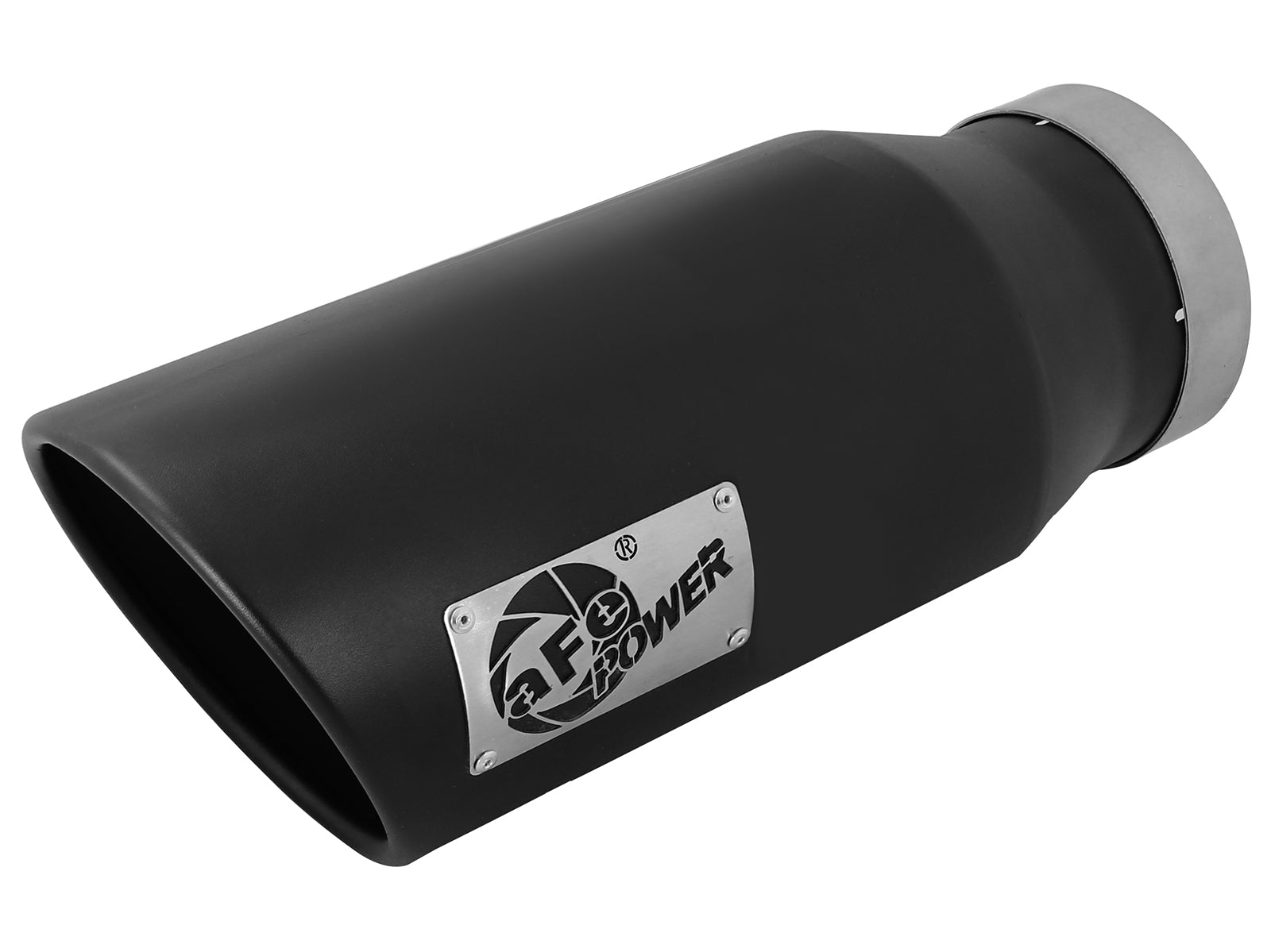 aFe Mach Force-Xp 4x6 Black SS Clamp-On Exhaust Tip | Left (49T40602-B15)