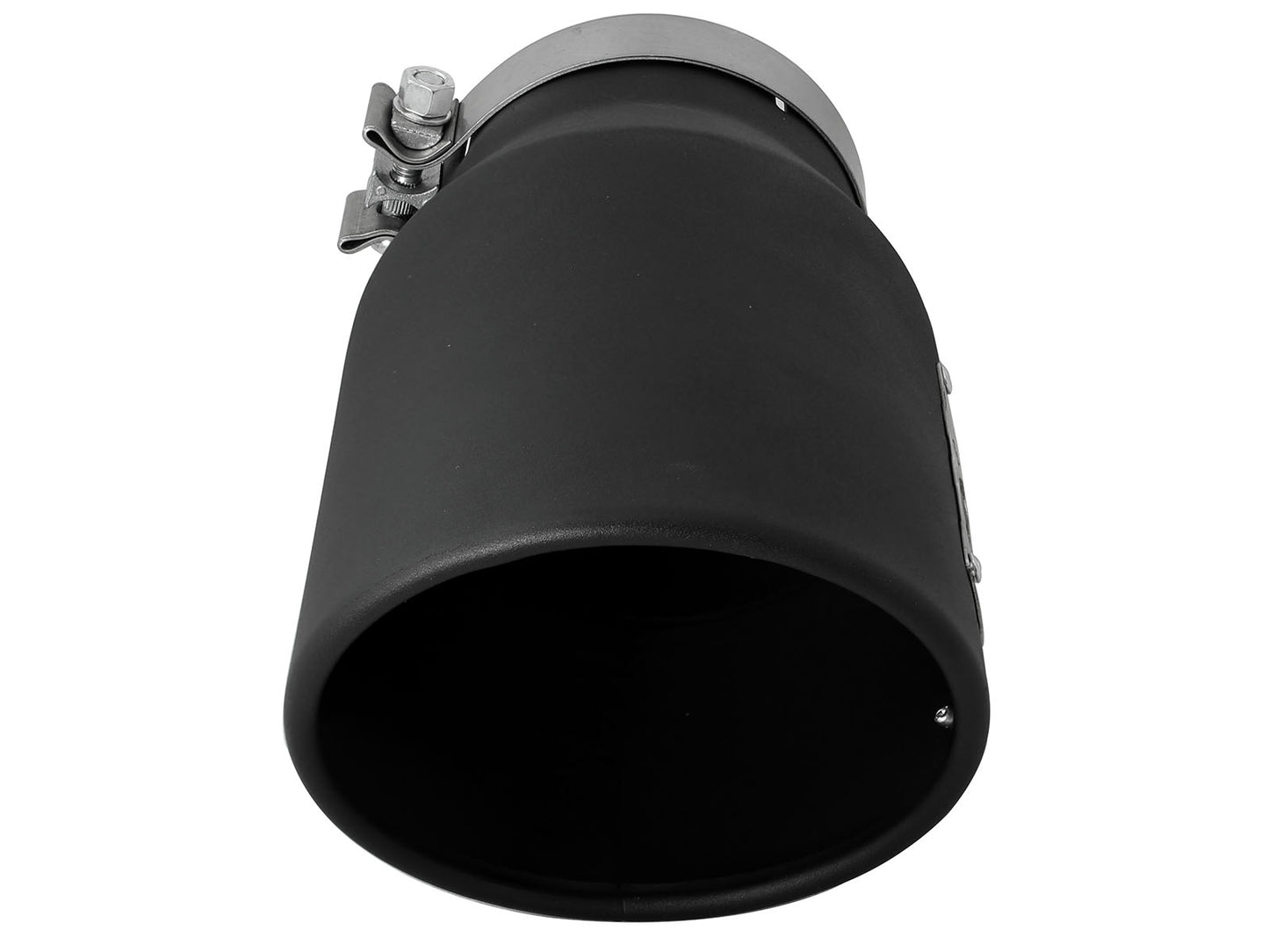 aFe 5in x 7in SS Clamp-On Exhaust Tip | Left Side Exit Black (49T50702-B12)