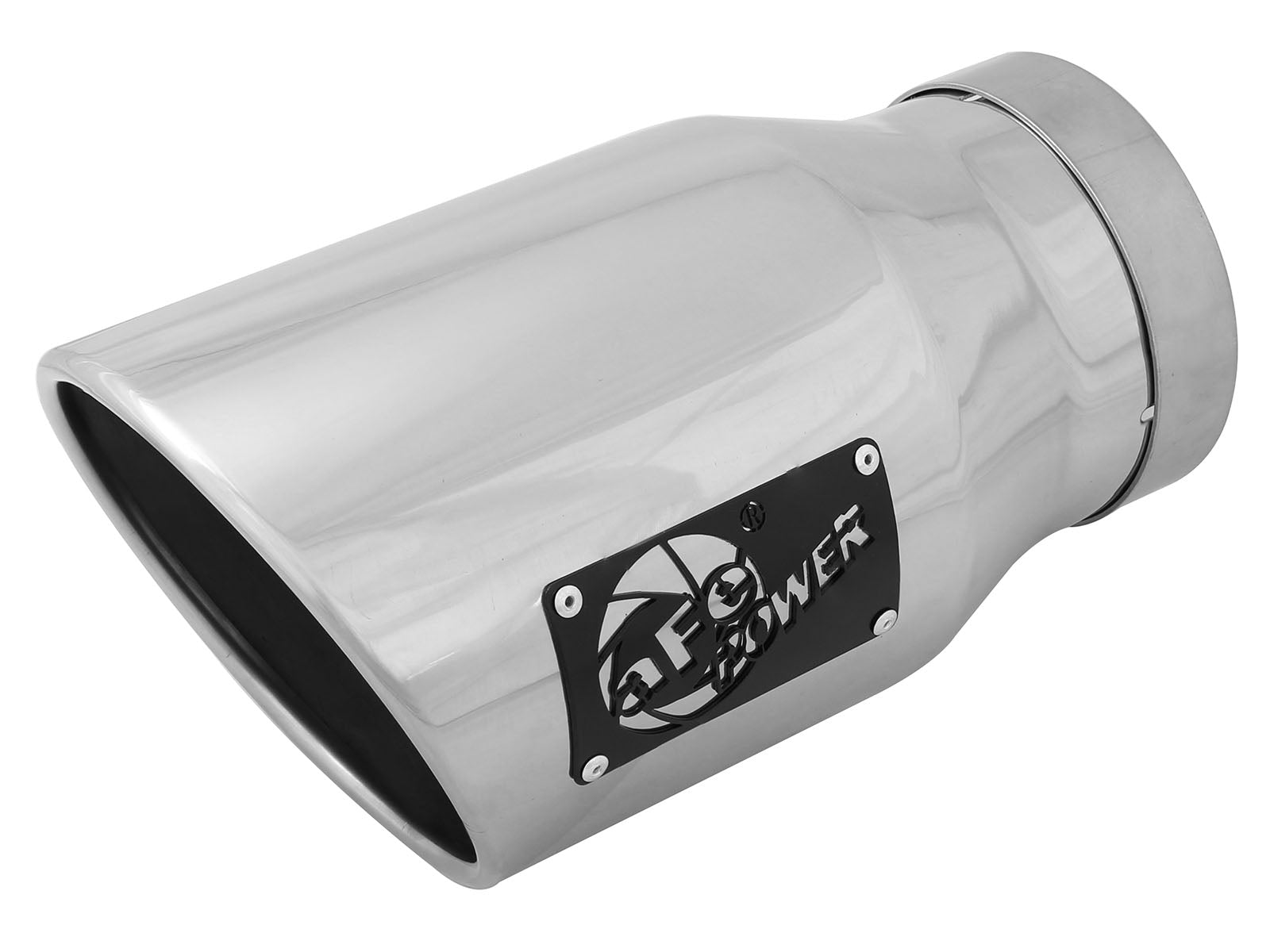 aFe MACH Force-Xp SS Clamp-on Exhaust Tip | Diesel 5in Inlet x 7in Outlet x 12in (49T50702-P12)