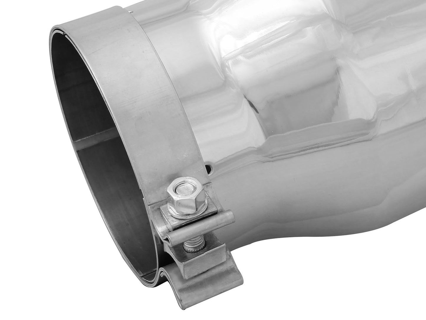 aFe MACH Force-Xp SS Clamp-on Exhaust Tip | Diesel 5in Inlet x 7in Outlet x 12in (49T50702-P12)