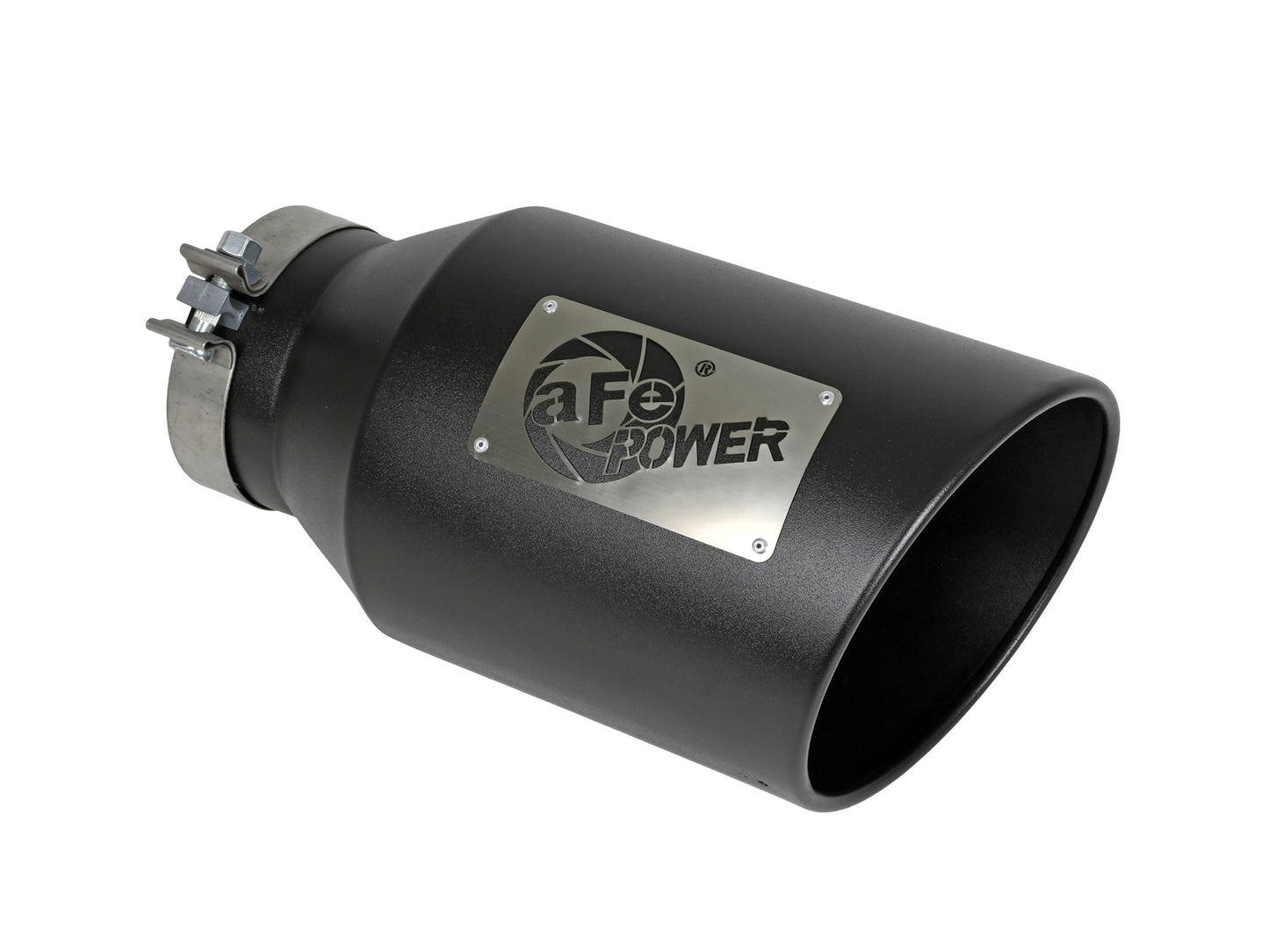 aFe SS Clamp-On Exhaust Tip 5in Inlet x 8in Out x 15in L | Universal (49T50801-B15)