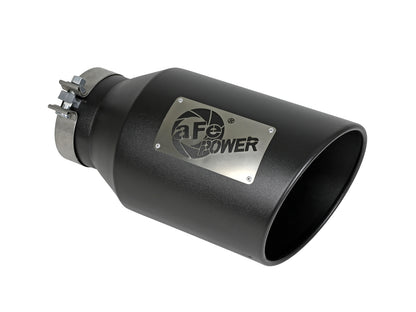 aFe SS Clamp-On Exhaust Tip 5in Inlet x 8in Out x 15in L | Universal (49T50801-B15)