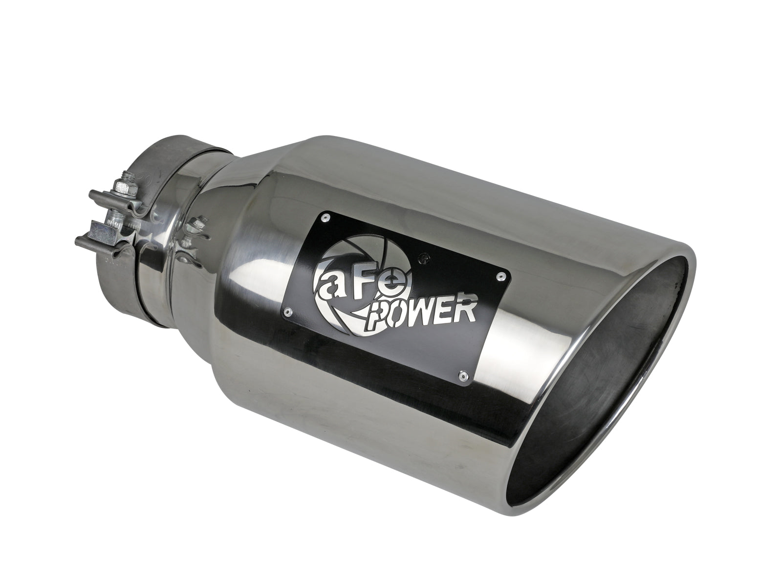 aFe MACH Force-Xp SS Clamp-On Exhaust Tip | 5in Inlet 8in Outlet 15in Length (49T50801-P15)