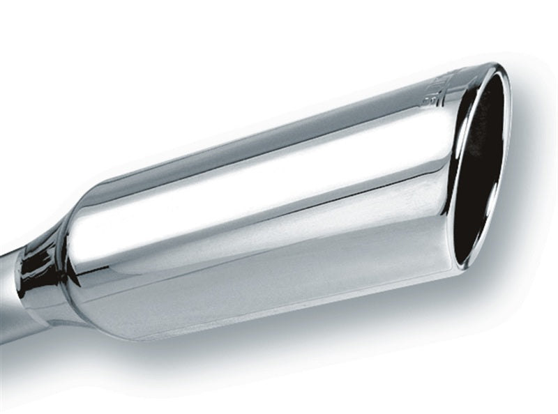 Borla 3in Inlet 4in Round Rolled Angle-Cut Tip | Universal (20246)