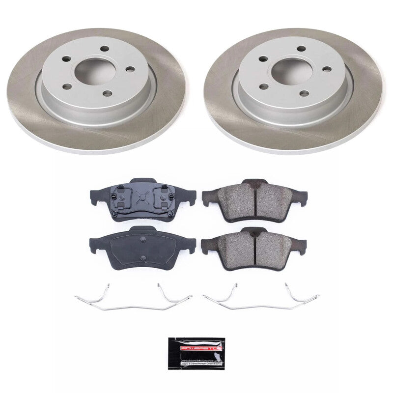 PowerStop 2005 Volvo V50 Rear Semi-Coated Rotor Kit (SC5309)