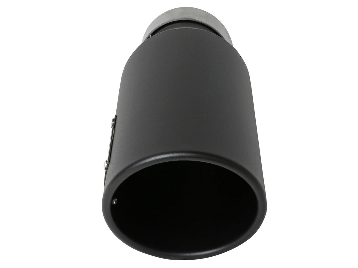 aFe MACH Force-Xp 304 Stainless Steel Clamp-on Exhaust Tip Black 3in Inletx4-1/2in Outletx12in L