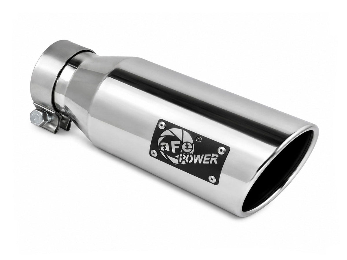 aFe MACH Force-Xp 304 Stainless Steel Clamp-on Exhaust Tip Polished 3in Inletx4-1/2in Outletx12in L